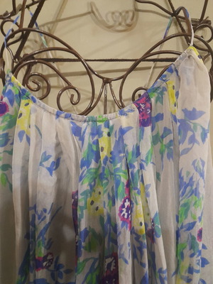 Vintage Zara μεταξωτό φόρεμα collection 2009 σαν καινούργιο, πολύχρωμο, με σπαγγέτι τιραντάκι