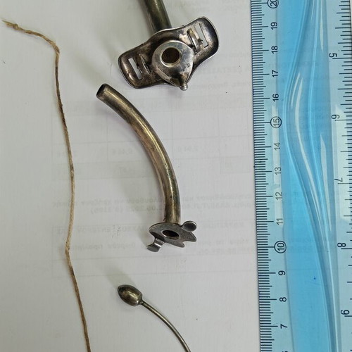 Prewar Military Silver Chevalier Jackson Tracheostomy Cannula Sterling 925 Complete Set
