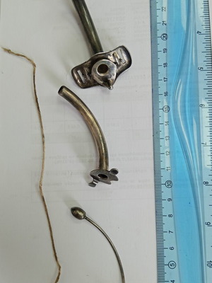 Prewar Military Silver Chevalier Jackson Tracheostomy Cannula Sterling 925 Complete Set