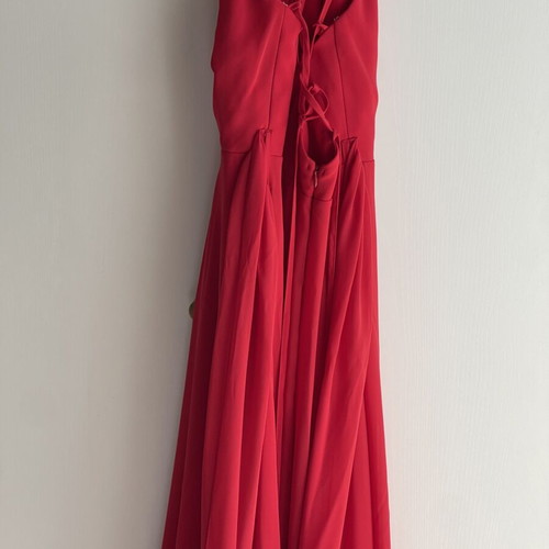 Fibes women's formal dress, red muslin, size XS