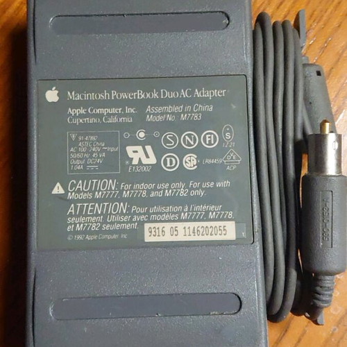 Apple Macintosh PowerBook Duo AC Adapter used