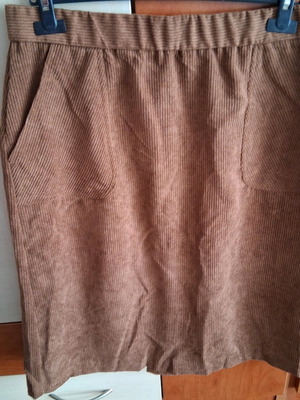 Shein corduroy midi skirt XL brown-beige like new