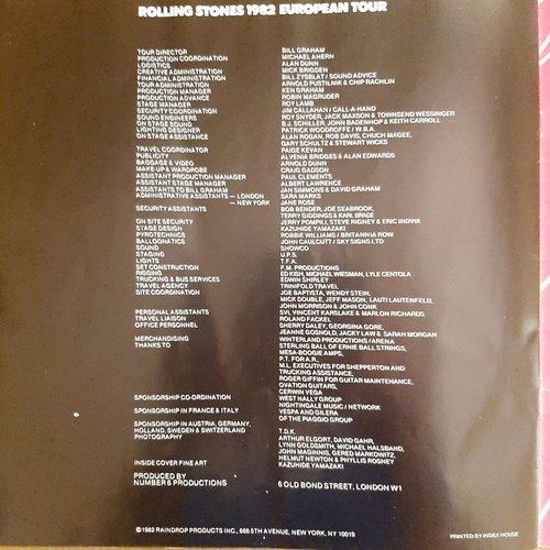 Rolling Stones European Tour 1982 Program like new, 28 pages