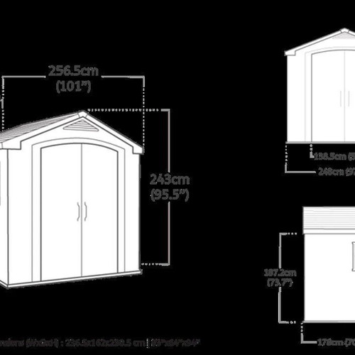 KETER Factor 8x6 garden shed new with double door