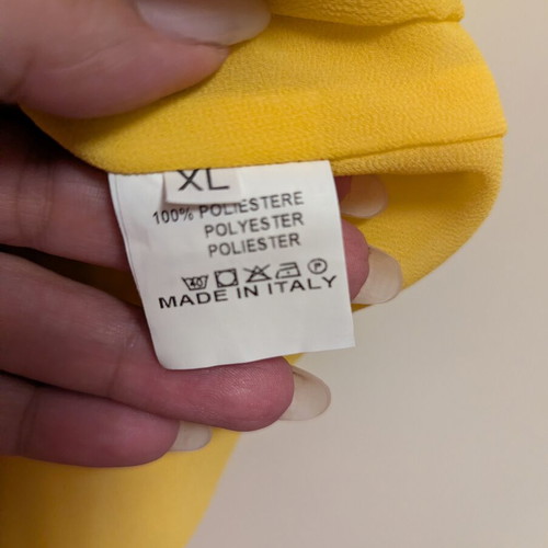 Bill Cost dress XL new, yellow with lining and slip