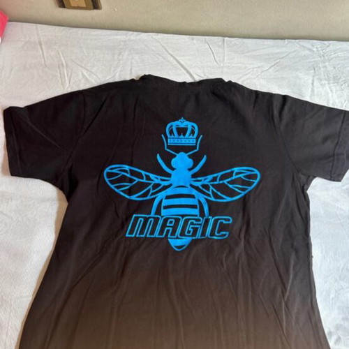 Magic Bee T-shirt, black and blue, size S