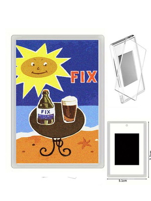 Fix Beer Retro Magnet with Acrylic Photo Frame