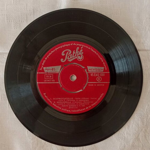 Renato Carosone Pathé Super 45 records used, Made in Greece, 2 discs