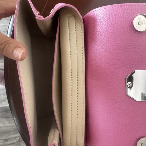 Patrizia Pepe pink leather shoulder bag
