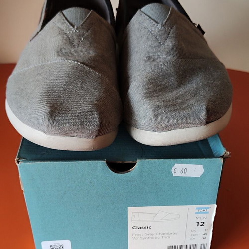 TOMS Classic casual shoes, Frost Grey Chambray, size 45