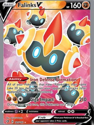 Falinks V κάρτα συλλεκτική καινούργια Pokémon 185/192