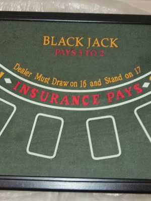 Roulette and Black Jack with dice in wooden box new