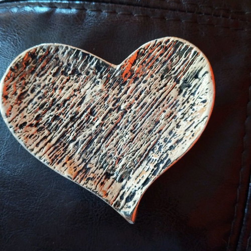 Decorative heart in gold color new