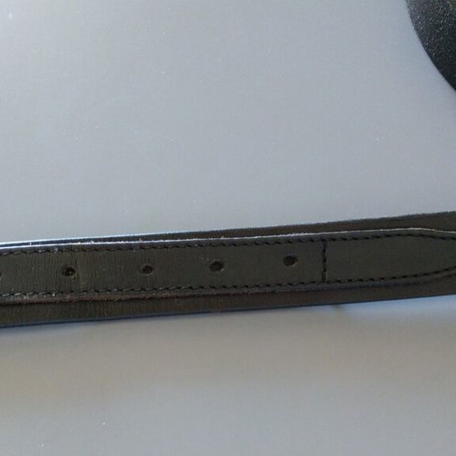 Leather belt 95 cm black like new with silver western-style details