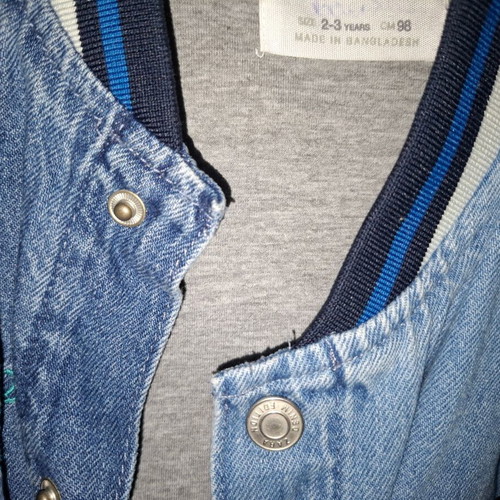 Zara denim jacket like new with two-tone and fleece lining