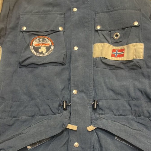 Napapijri Skidoo Open Patch used men's jacket XS blue with hood