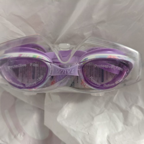 Wave swimming goggles 6Y+ new with case, lilac