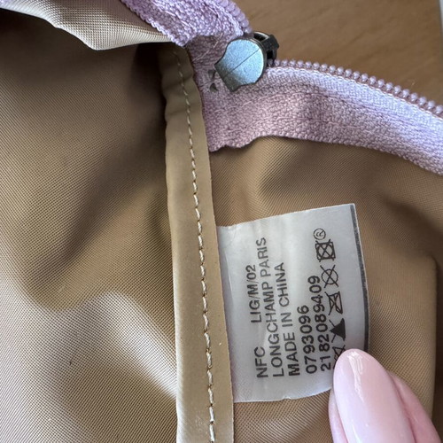 Longchamp Le Pliage laptop bag used, rotten apple color