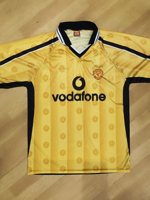 Manchester United επετειακή ποδοσφαιρική φανέλα 2001/02 σε κίτρινο
