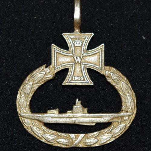 Silver German U-Boat WW2 used with iron cross