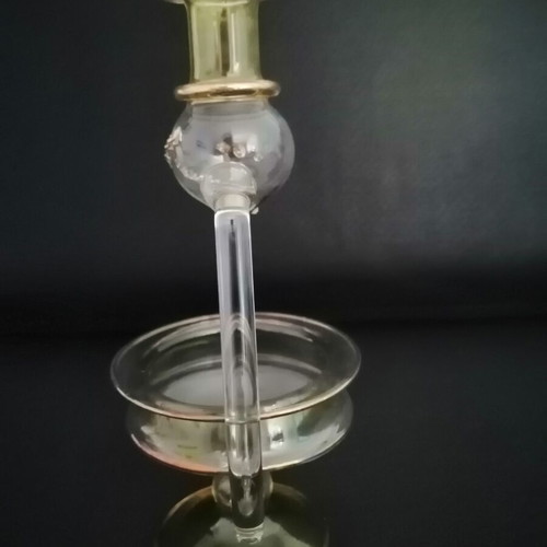 Handmade Egyptian essential oil diffuser Pyrex glass with gold details new