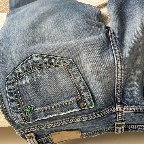 BSB jeans used, size 20 with colorful stitching