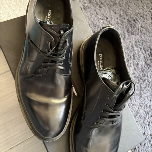 Dolce & Gabbana Men Leather Black Shoes Size 10 Like New