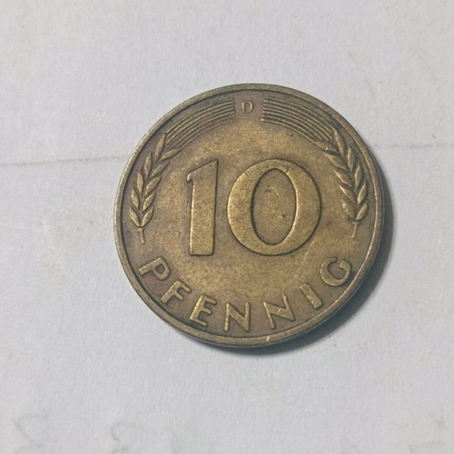 Νόμισμα 10 pfenning 1950 D μεταχειρισμένο