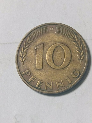 Νόμισμα 10 pfenning 1950 D μεταχειρισμένο