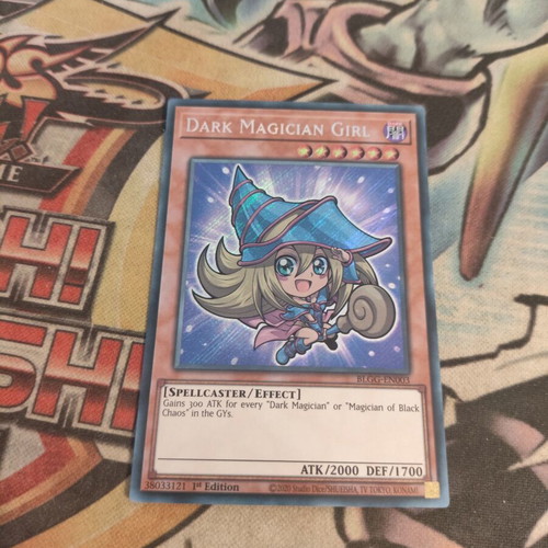 Dark Magician Girl Yu-Gi-Oh card, secret rare, like new