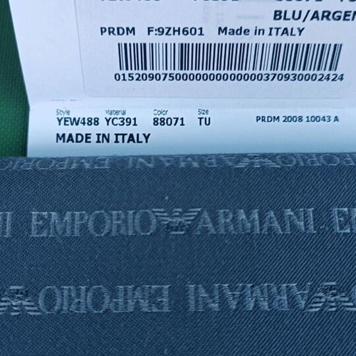 Emporio Armani fabric wallet grey-blue like new