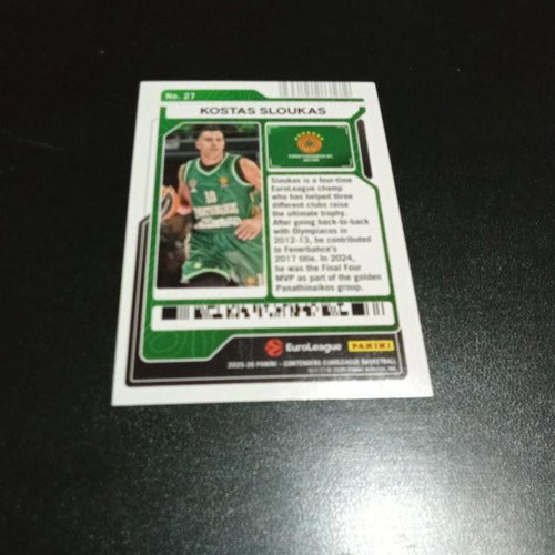 Kostas Sloukas Panathinaikos BC 2025-26 Panini Contenders EuroLeague card like new