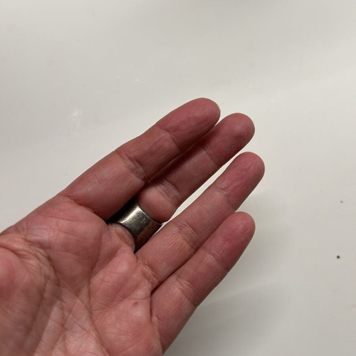 Silver ring with unique shape like new