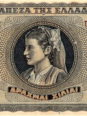 Thousand Drachmai 1942 used