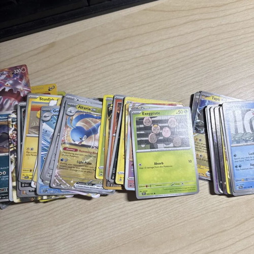 Pokémon card collection used, 133 cards including Ex, V, VMAX & fun cards