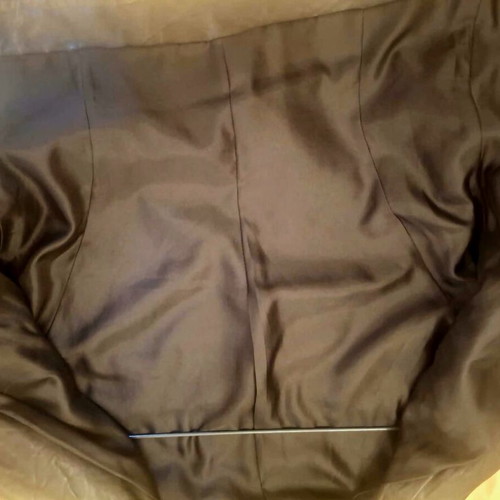 DKNY Jeans leather women's jacket, brown and green