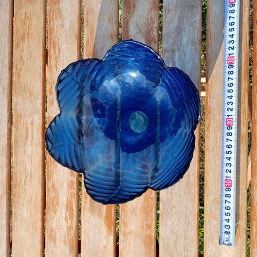 Glass blue vintage bowl like new