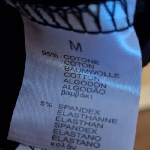 Alessandro black short-sleeve shirt like new, men's M, 95% cotton