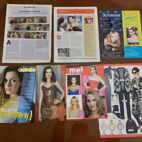 Anne Hathaway magazine scraps pack like new, 7 pieces