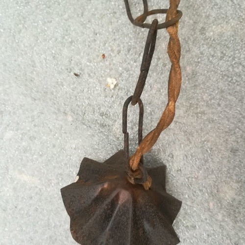 Antique lamp used, handmade, over 70 years old