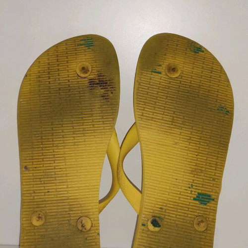 Havaianas flip flops used, size 39-40, yellow