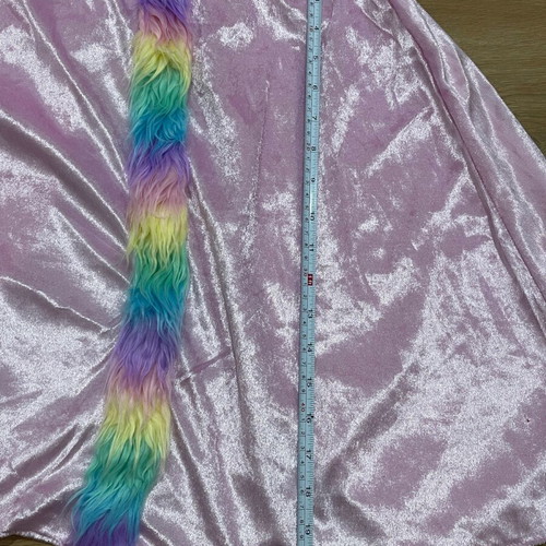 Kids unicorn costume used, pink with colorful fur details