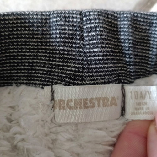 Orchestra sports sweatpants used 140cm grey black with fur lining