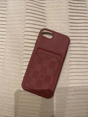 iPhone 8 phone case burgundy like new with card holder