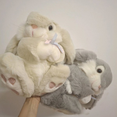 Large Bunny Rabbit Vintage Plush Toy set of 2 new with tags by KEEL
