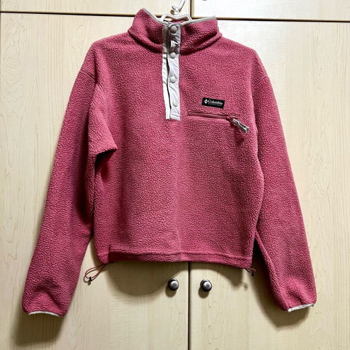 Columbia fleece women's Helvetia II Cropped Half Snap like new, pink