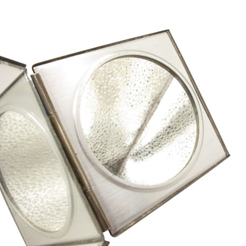 Vintage Maria Galland Paris mirror used, silver-plated, square