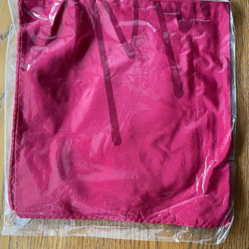 Montana silk scarf new, fuchsia with red