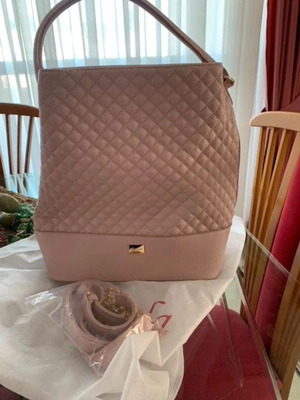 Fragola shoulder backpack bag baby pink like new, medium size