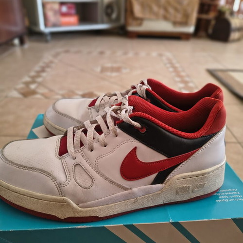Nike Full Force Low Retro Sneakers used, size 47, white and red